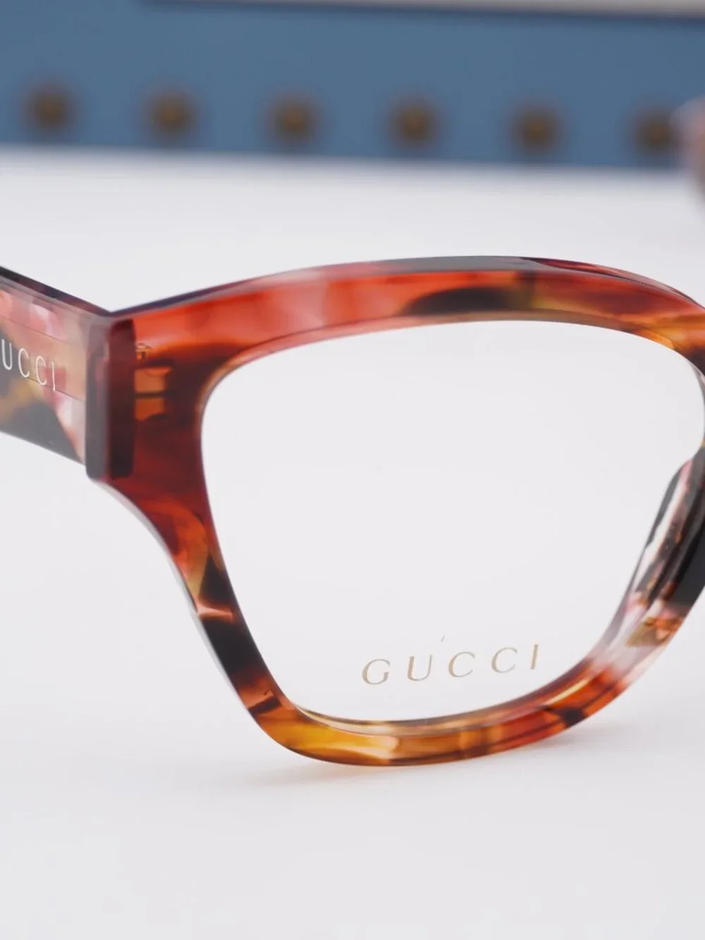 Gucci GG2008O 002 Cat Eye Eyeglasses - Red Havana 54mm